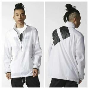 Adidas Men's EQT Vintage Windbreaker White Black Size L